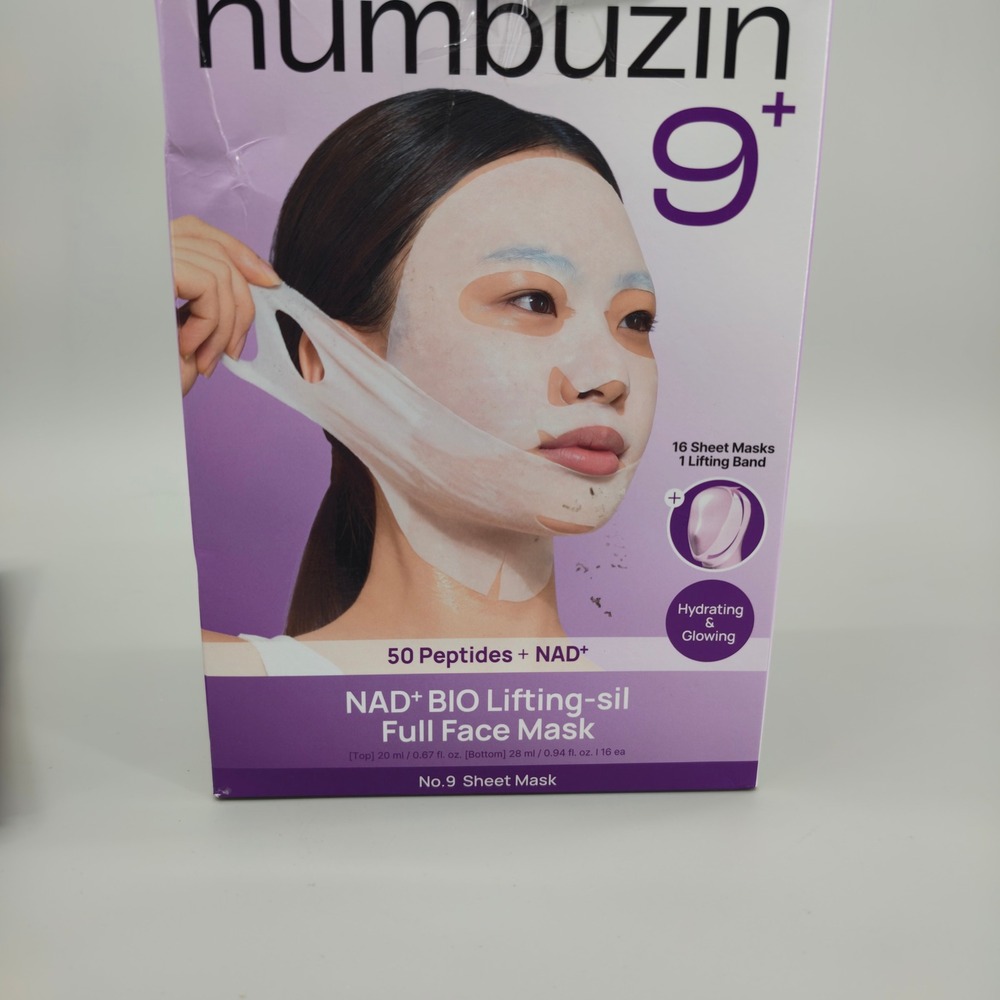 numbuzin No.9 NAD+ BIO Lifting-sil Full Face Mask 5 Pack New Exp 2028